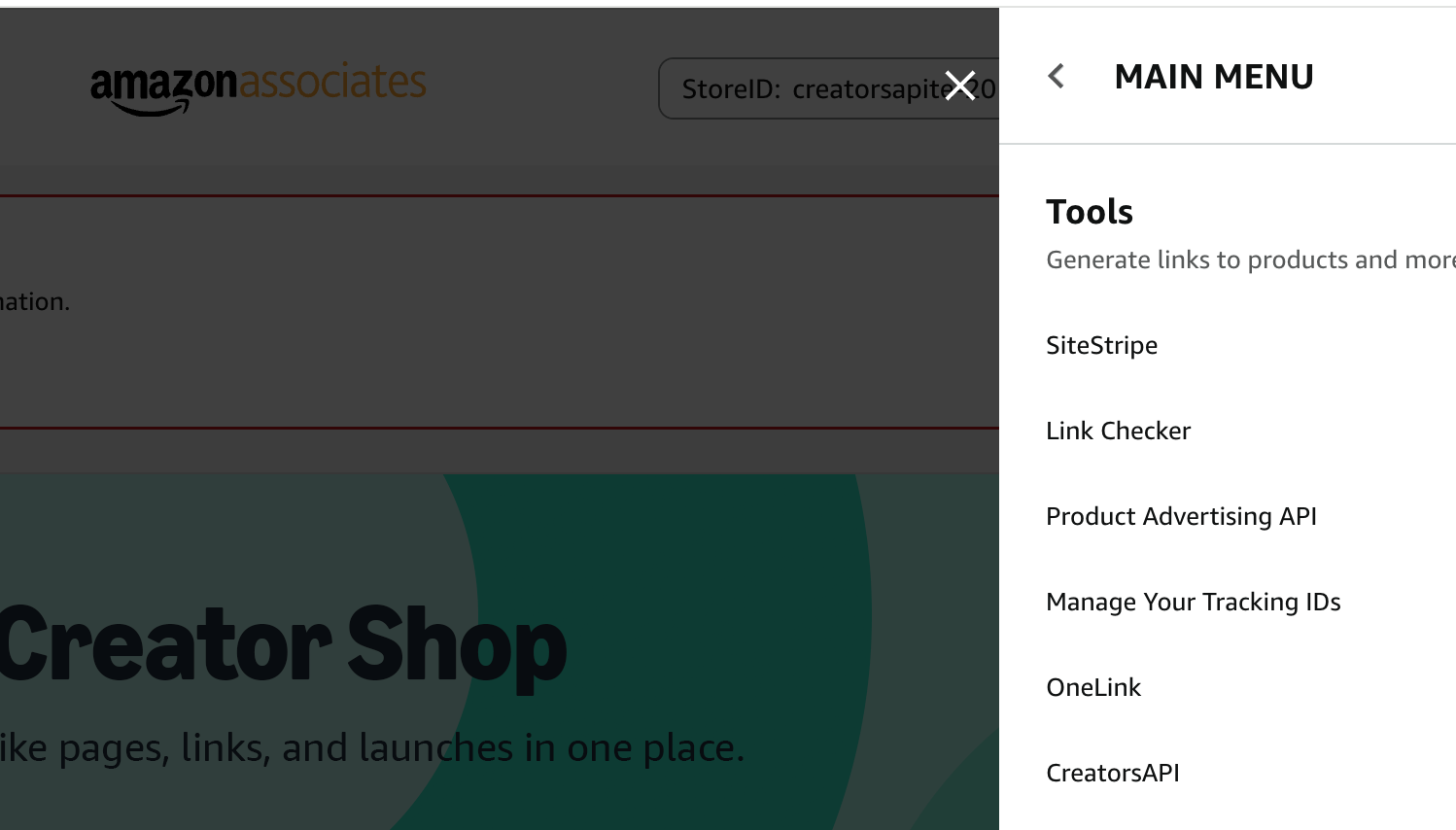 amazon creators api settings