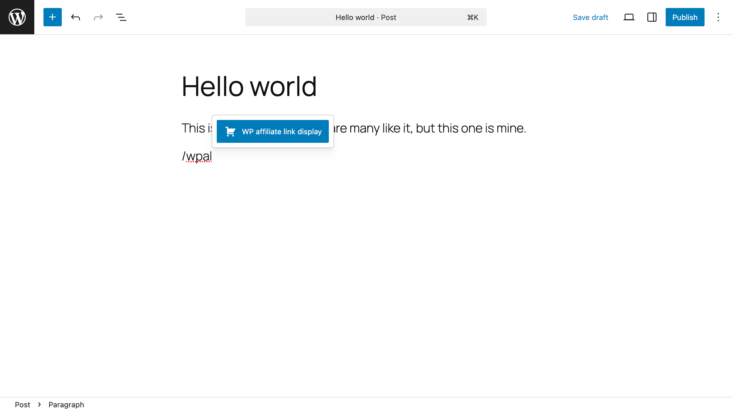 WP Affiliate Links Block